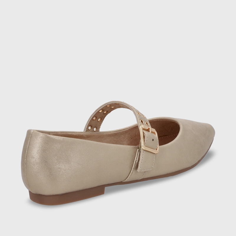 BALLERINA PLANA DORADA MUJER 54011 - 6