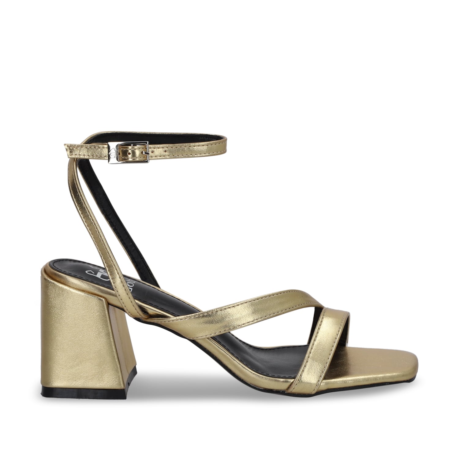 SANDALIA TACO DORADA MUJER 35132 - 1