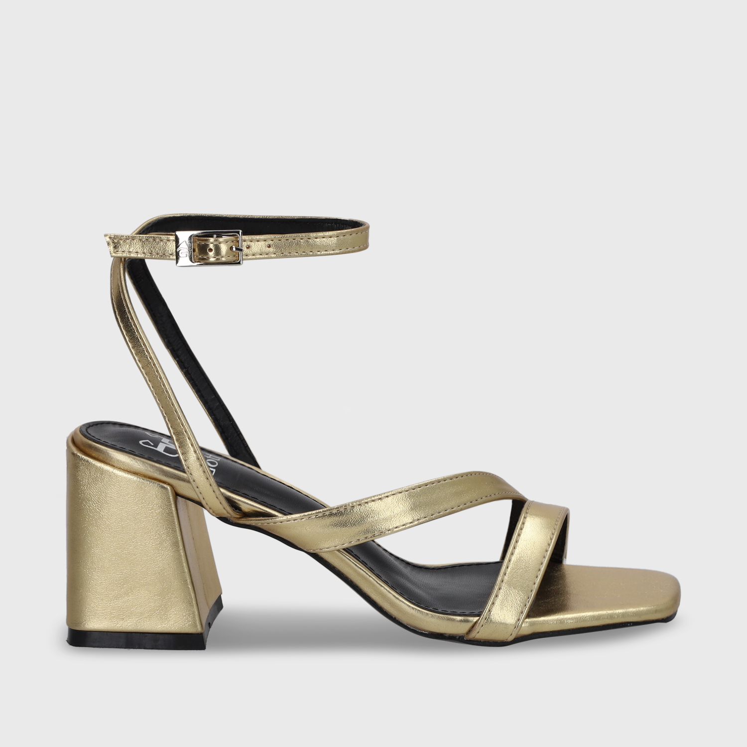 SANDALIA TACO DORADA MUJER 35132 - 2