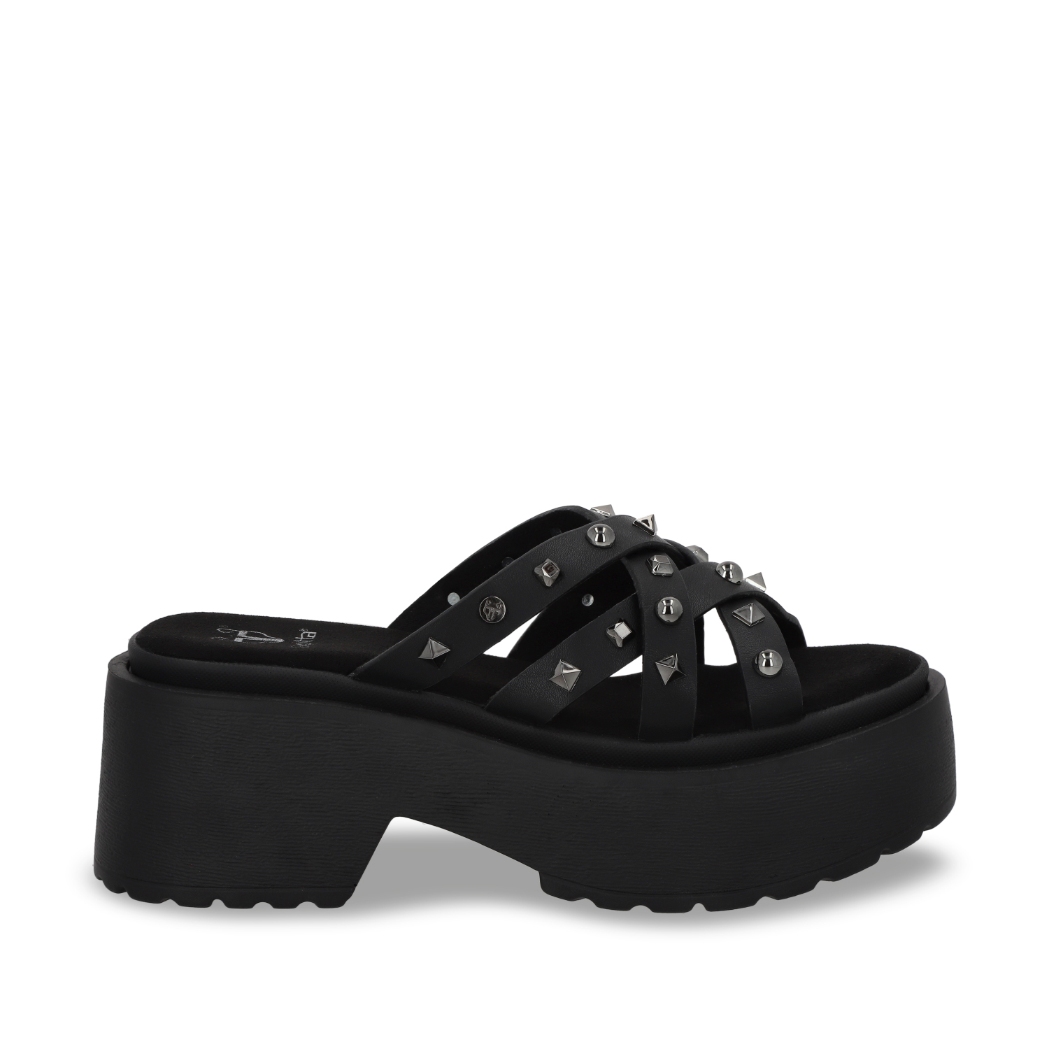 SANDALIA PLATAFORMA NEGRA MUJER 45984 - 1