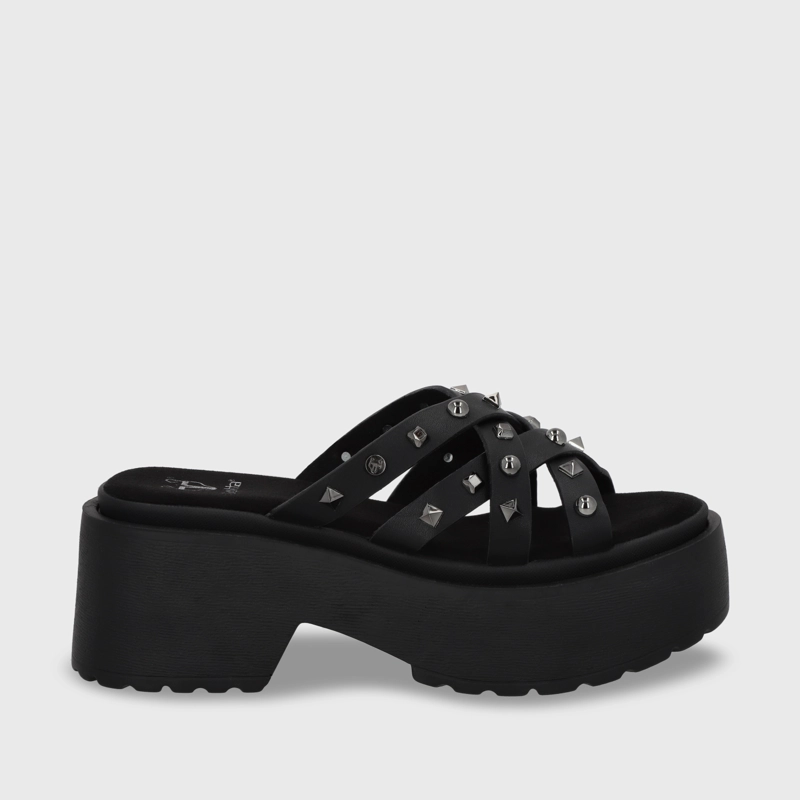 SANDALIA PLATAFORMA NEGRA MUJER 45984 - 2