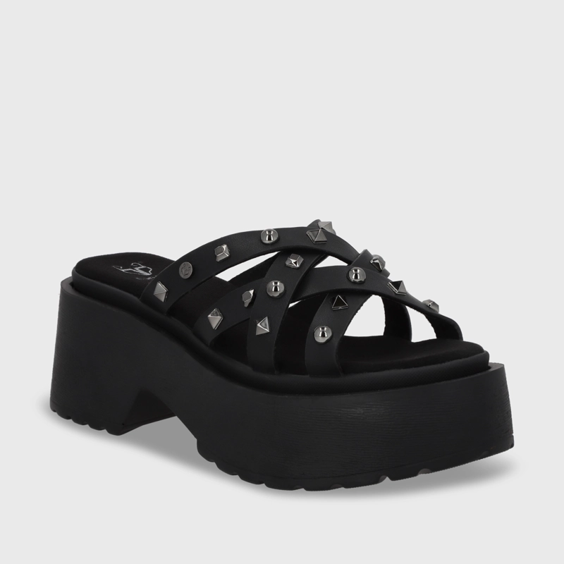 SANDALIA PLATAFORMA NEGRA MUJER 45984 - 3