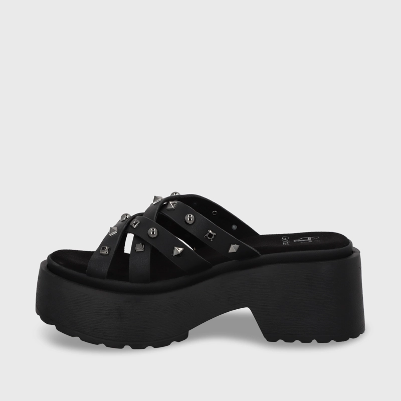 SANDALIA PLATAFORMA NEGRA MUJER 45984 - 5