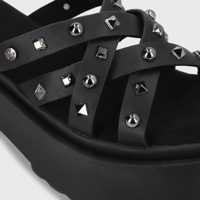 SANDALIA PLATAFORMA NEGRA MUJER 45984 - 7