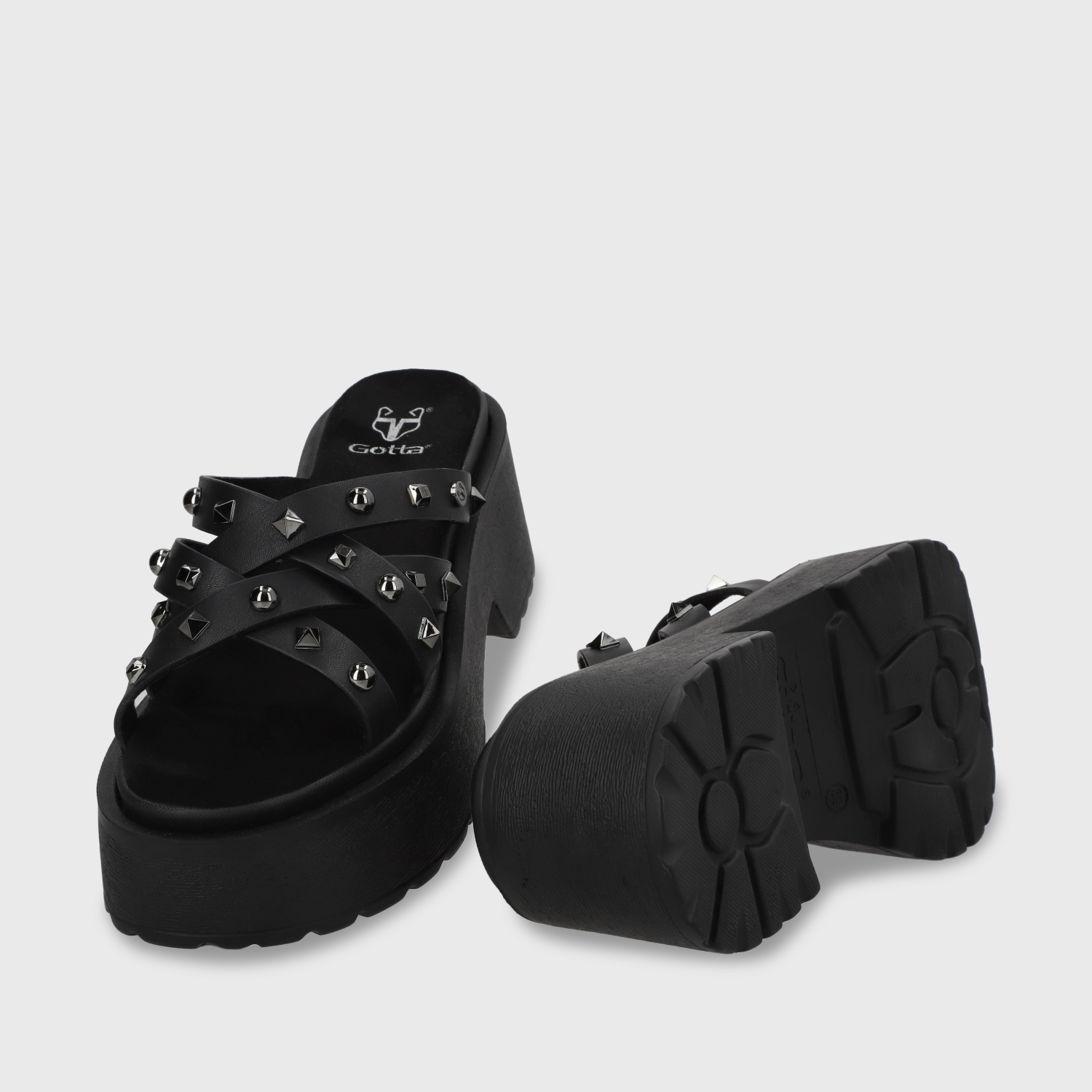 SANDALIA PLATAFORMA NEGRA MUJER 45984 - 8