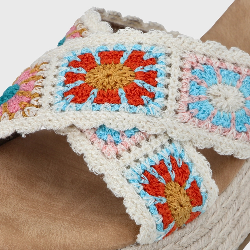 SANDALIA PLATAFORMA MULTICOLOR MUJER 55970 - 7