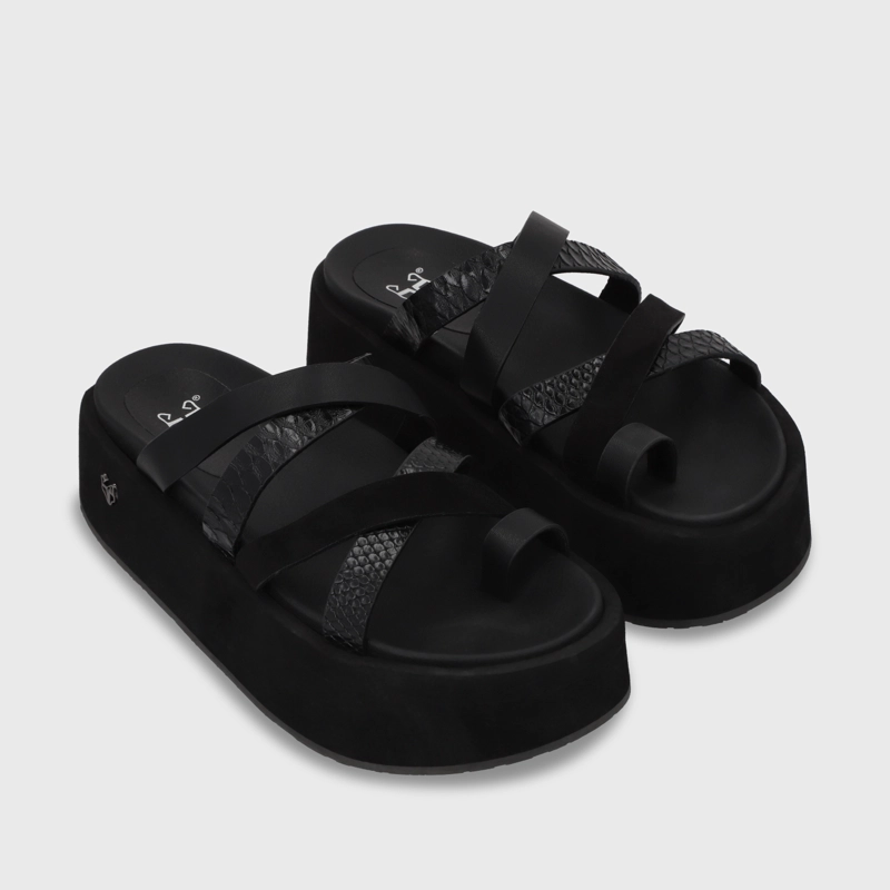 SANDALIA PLATAFORMA MUJER GOTTA NEGRO 55940 - 4