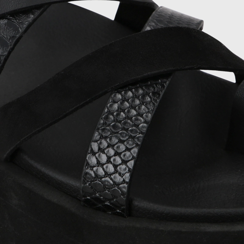 SANDALIA PLATAFORMA MUJER GOTTA NEGRO 55940 - 7