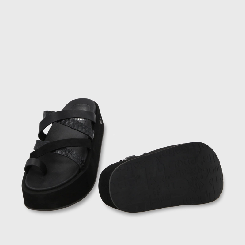 SANDALIA PLATAFORMA MUJER GOTTA NEGRO 55940 - 8