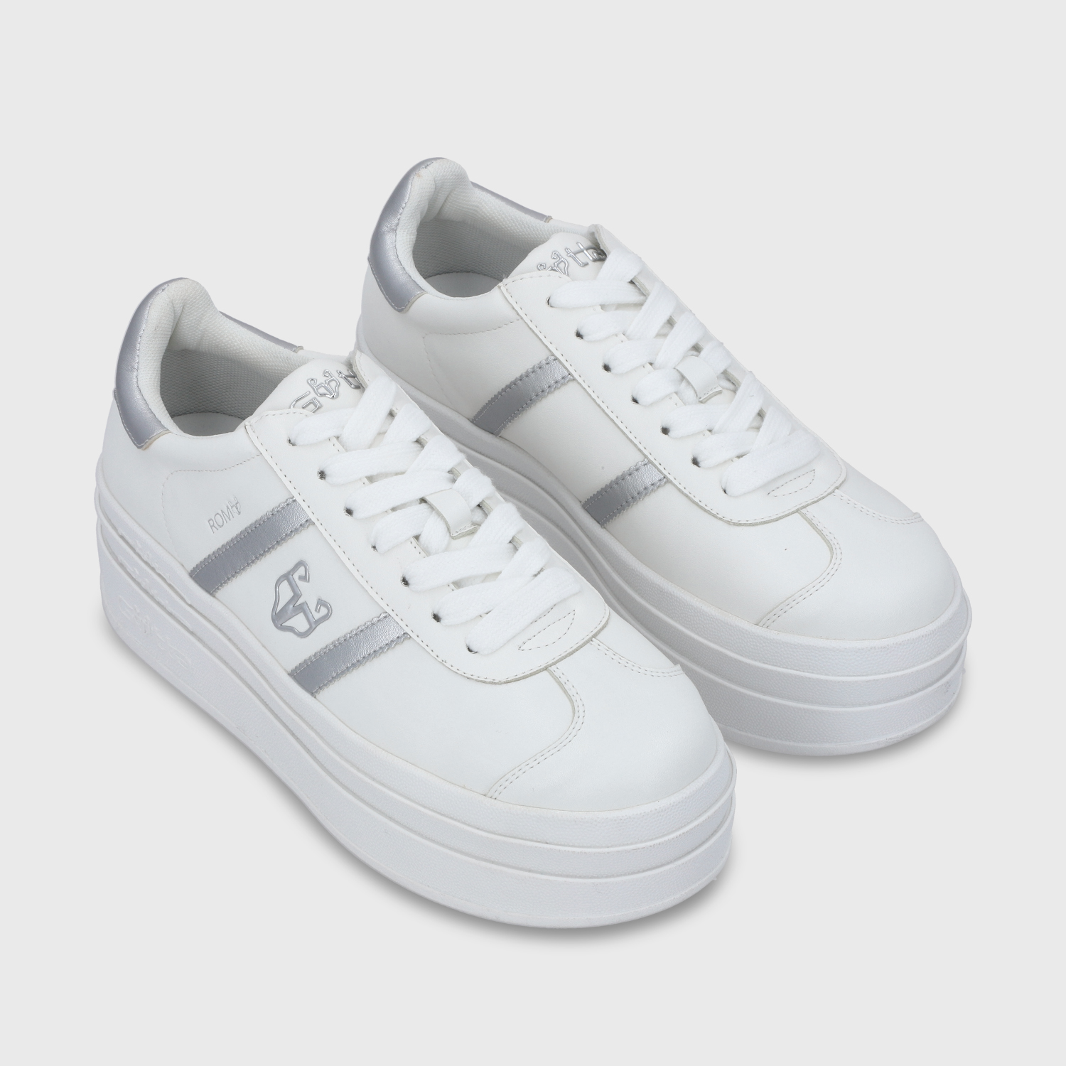 ZAPATILLA ROMA PLATAFORMA PLATEADA MUJER 53750 - 4