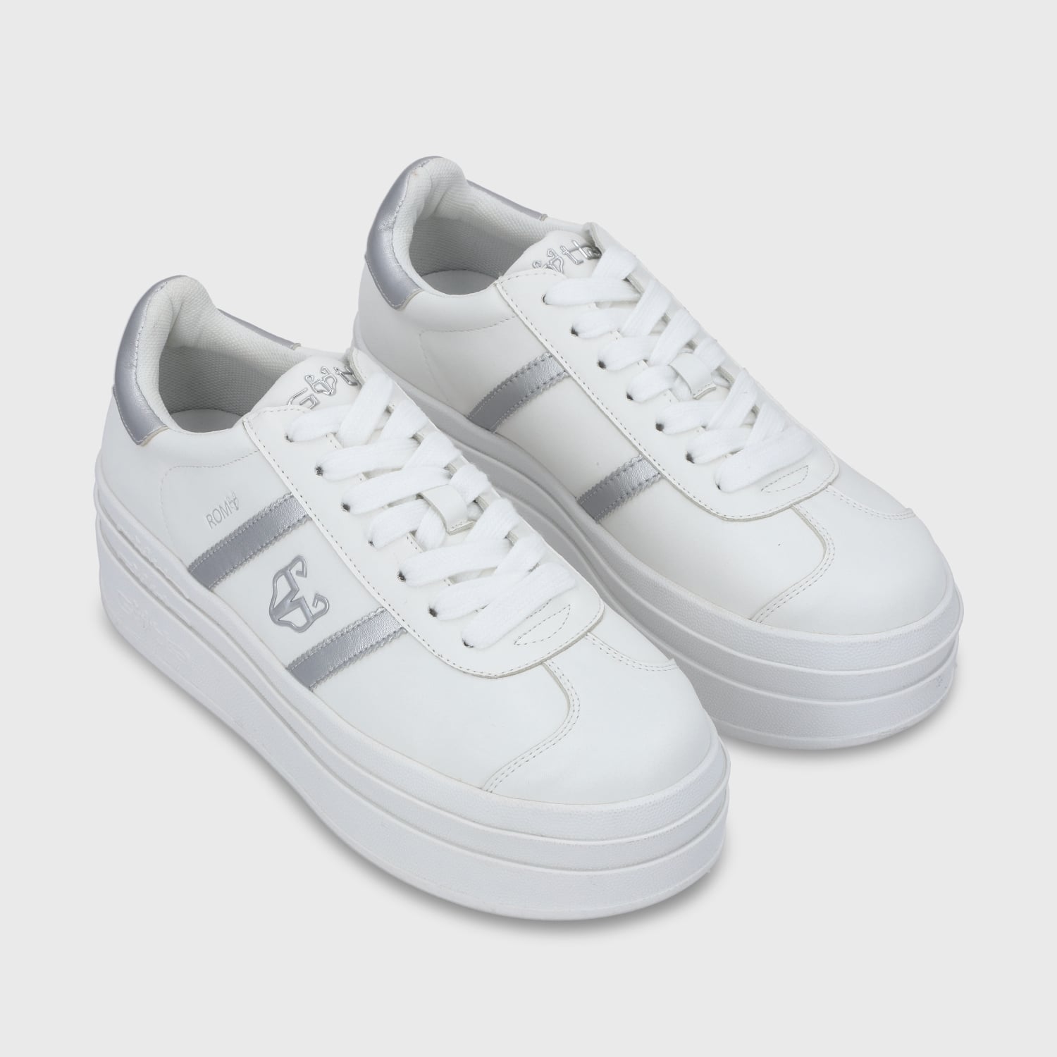 ZAPATILLA ROMA PLATAFORMA PLATEADA MUJER 53750 - 4
