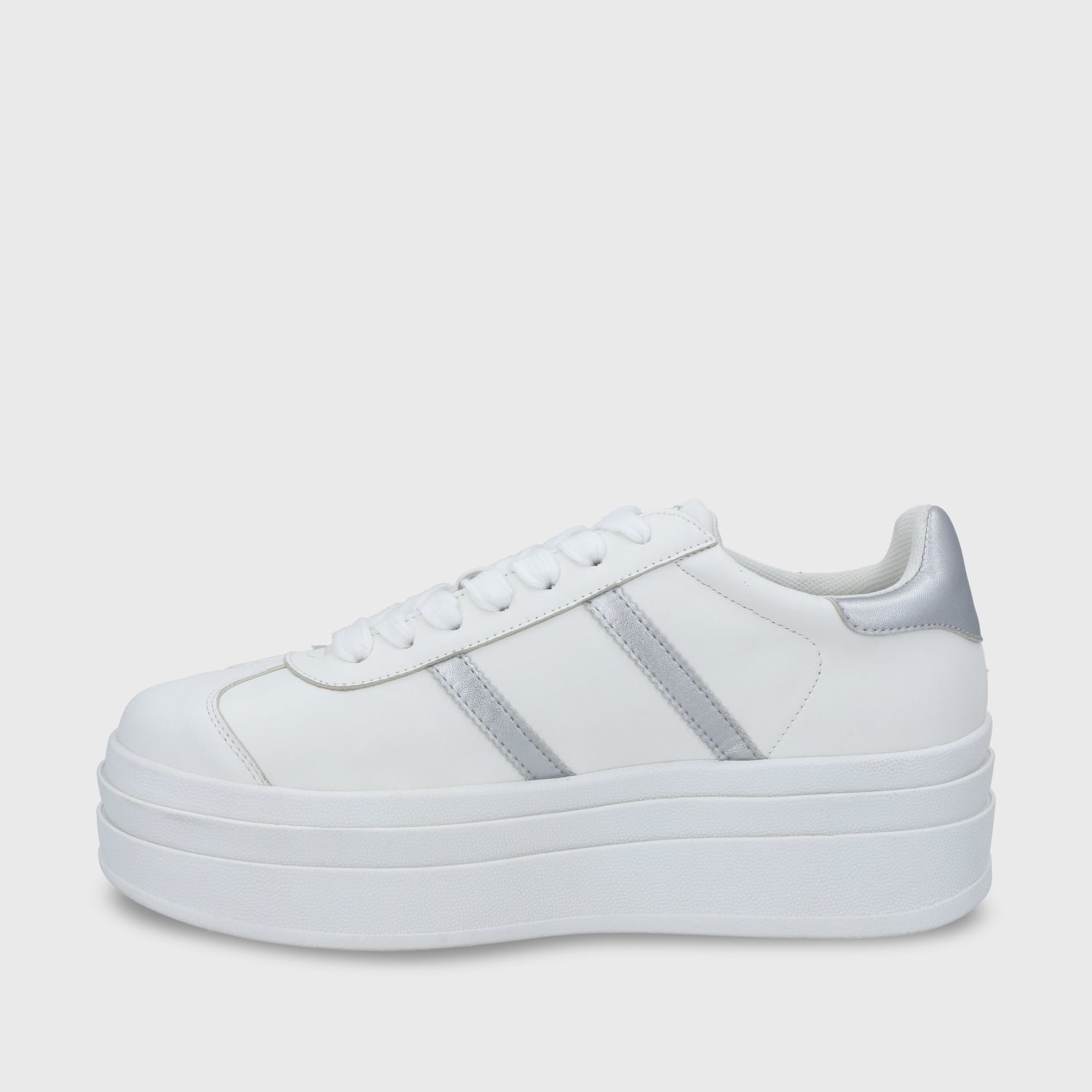 ZAPATILLA ROMA PLATAFORMA PLATEADA MUJER 53750 - 5