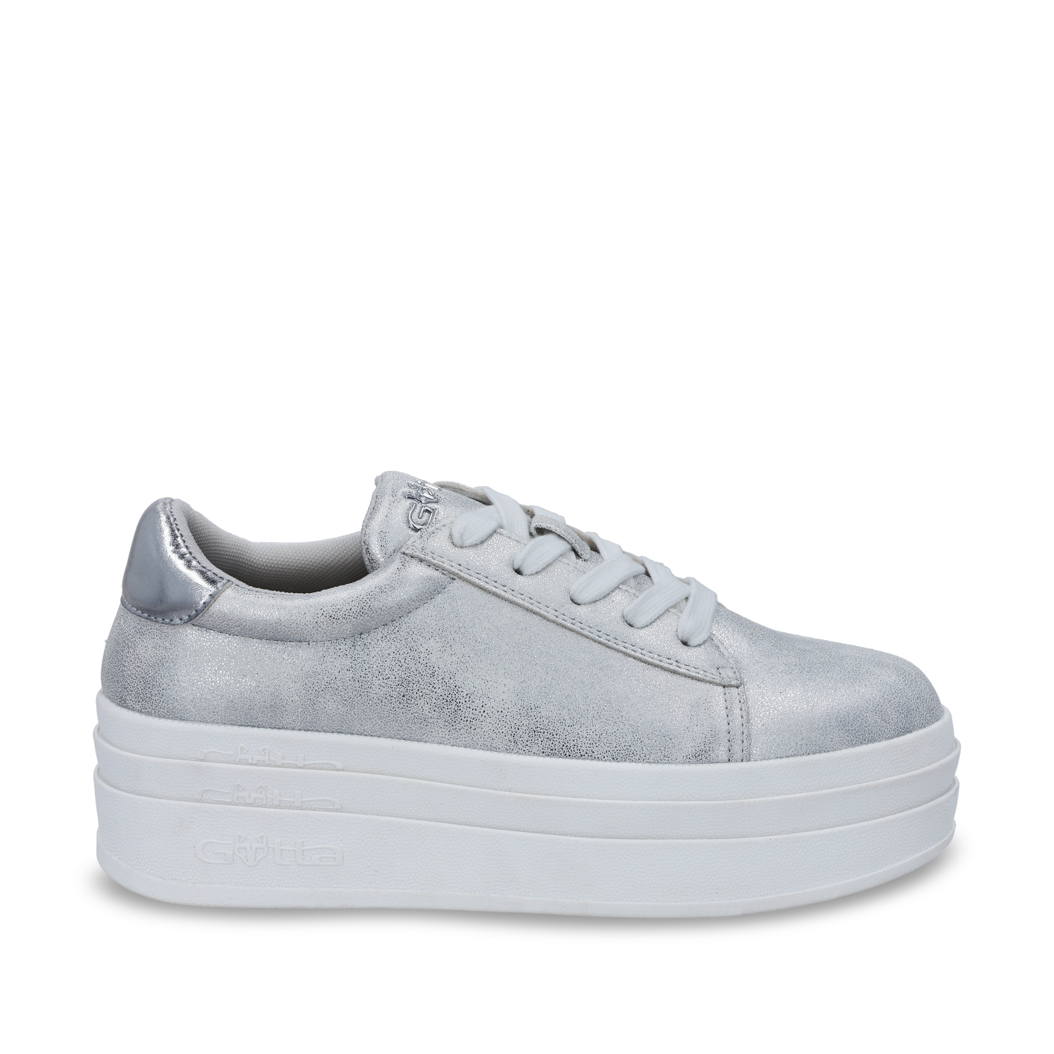 ZAPATILLA PLATAFORMA PLATEADA MUJER 53751 - 1