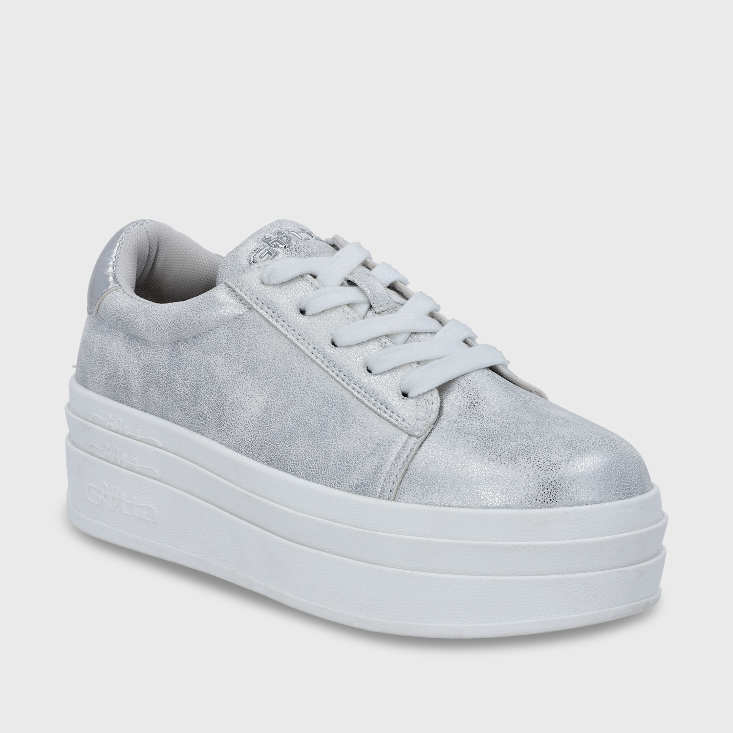 ZAPATILLA PLATAFORMA PLATEADA MUJER 53751 - 3