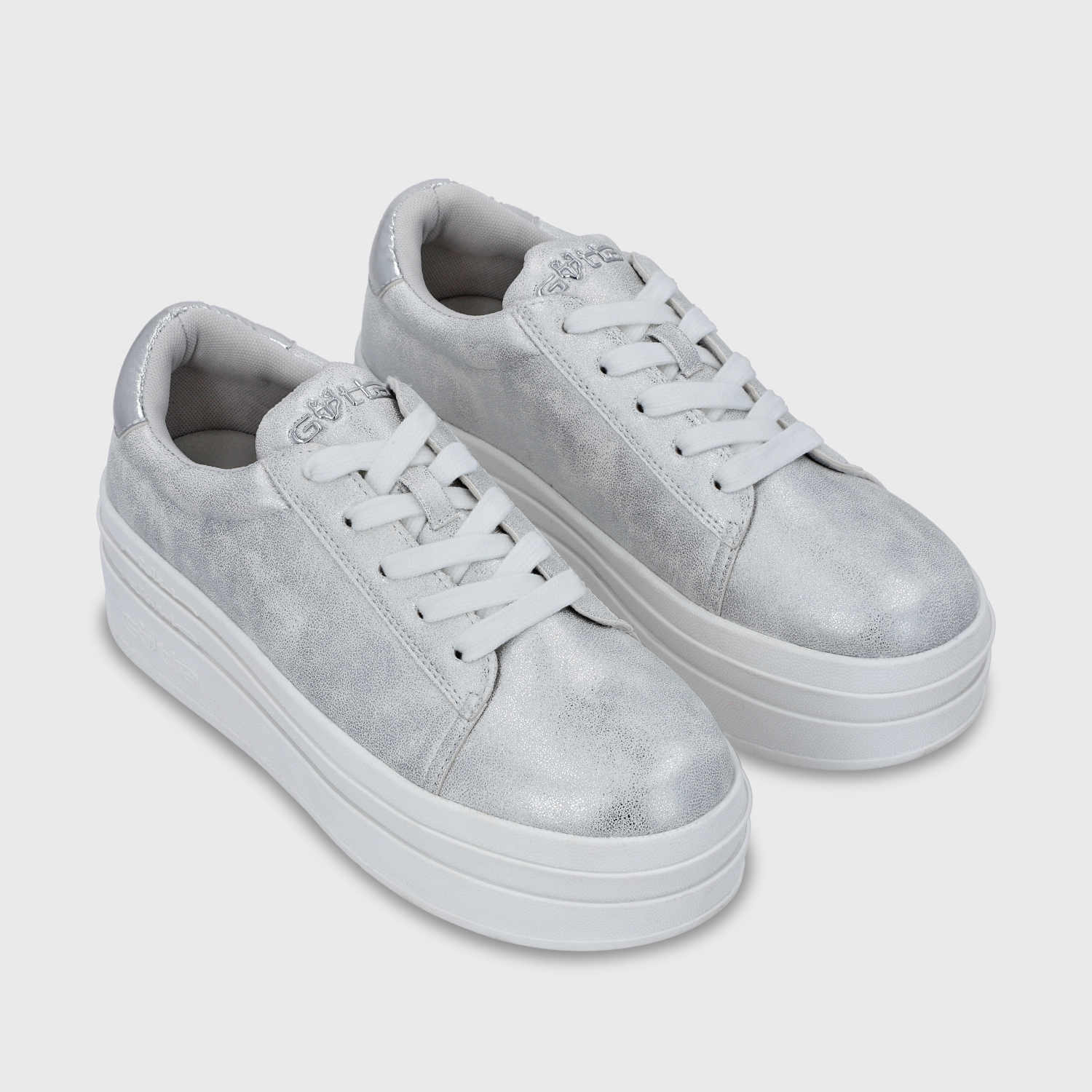 ZAPATILLA PLATAFORMA PLATEADA MUJER 53751 - 4