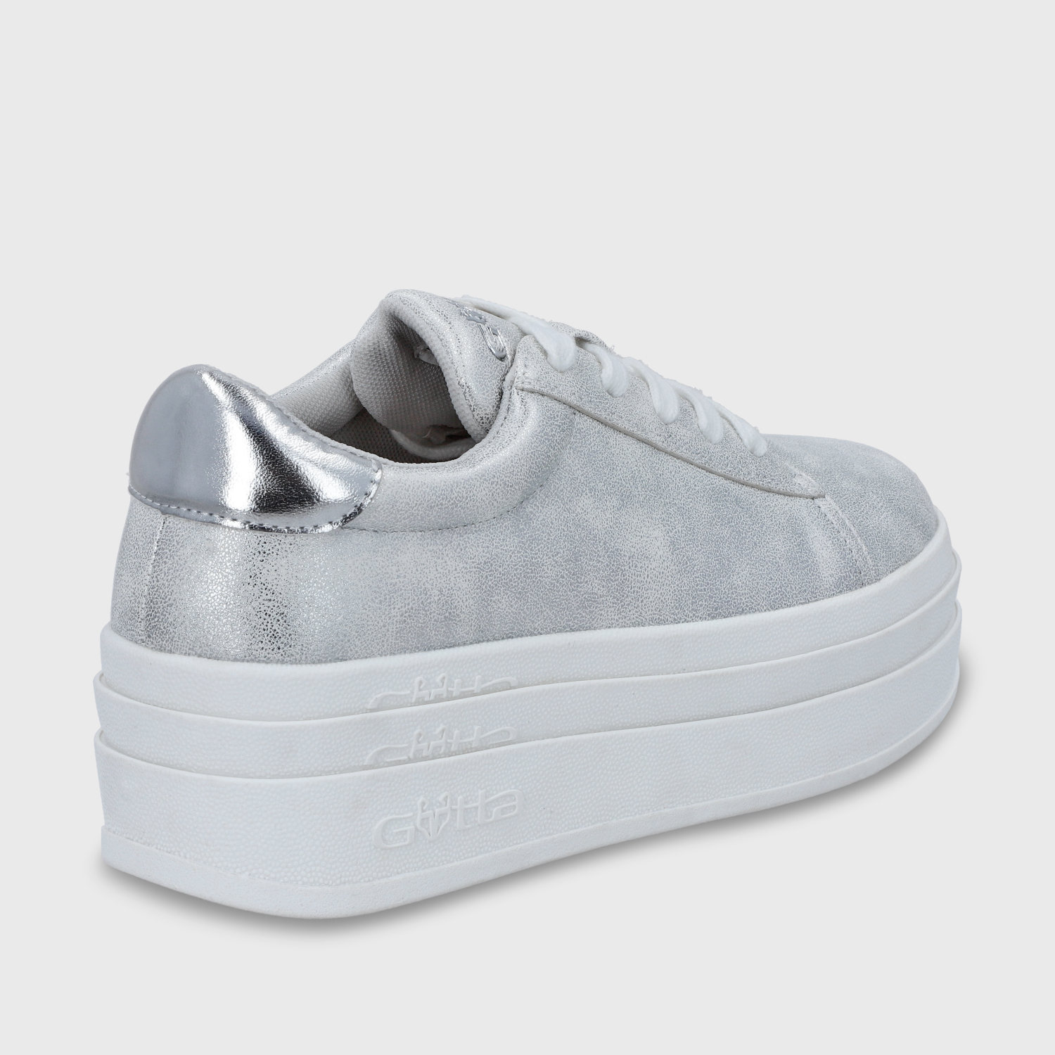 ZAPATILLA PLATAFORMA PLATEADA MUJER 53751 - 6