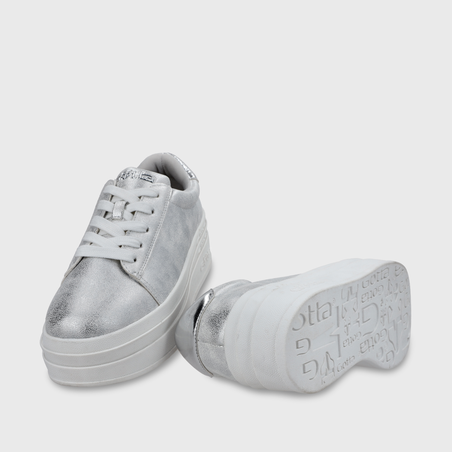 ZAPATILLA PLATAFORMA PLATEADA MUJER 53751 - 8