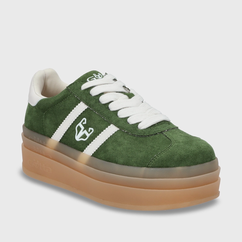 ZAPATILLA ROMA PLATAFORMA VERDE MUJER 53750 - 3