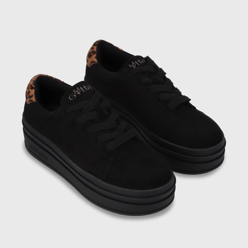 ZAPATILLA PLATAFORMA NEGRO MUJER 53751 - 4
