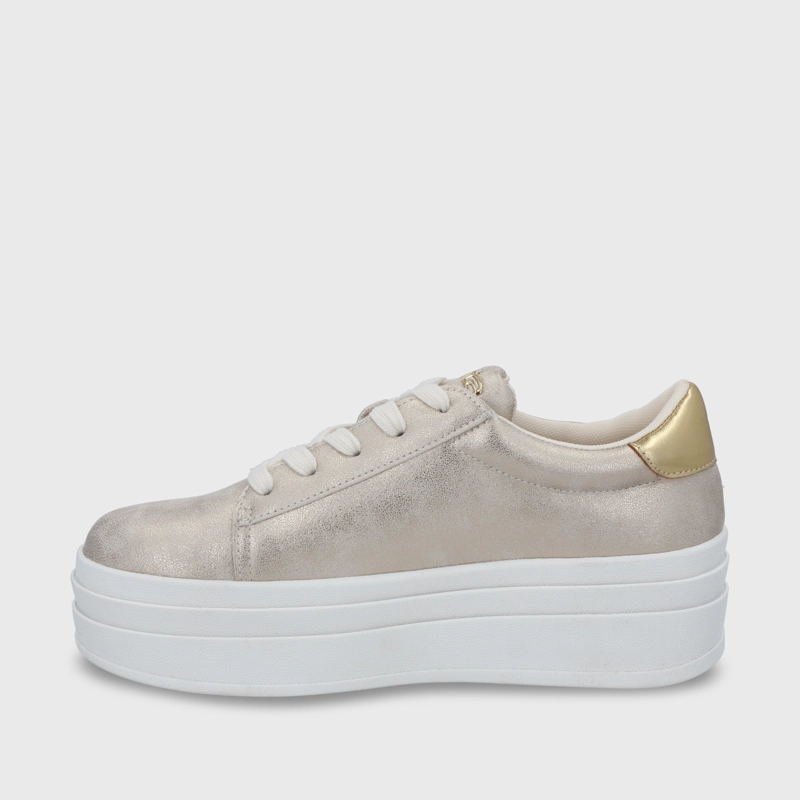 ZAPATILLA PLATAFORMA DORADA MUJER 53751 - 5