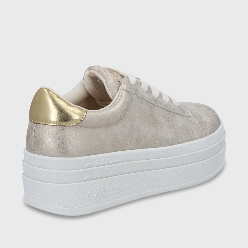 ZAPATILLA PLATAFORMA DORADA MUJER 53751 - 6