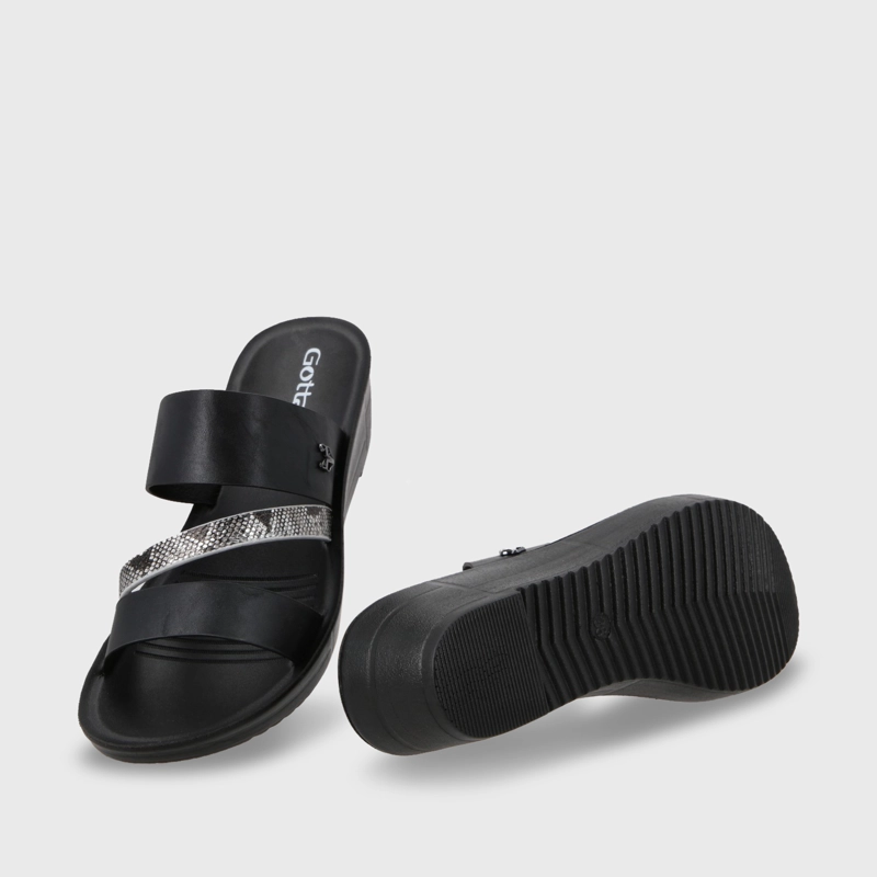 SANDALIA PLATAFORMA MUJER GOTTA NEGRO 13221 - 8