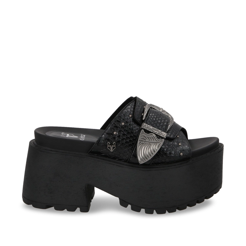 SANDALIA PLATAFORMA MUJER GOTTA NEGRO 1567D - 1