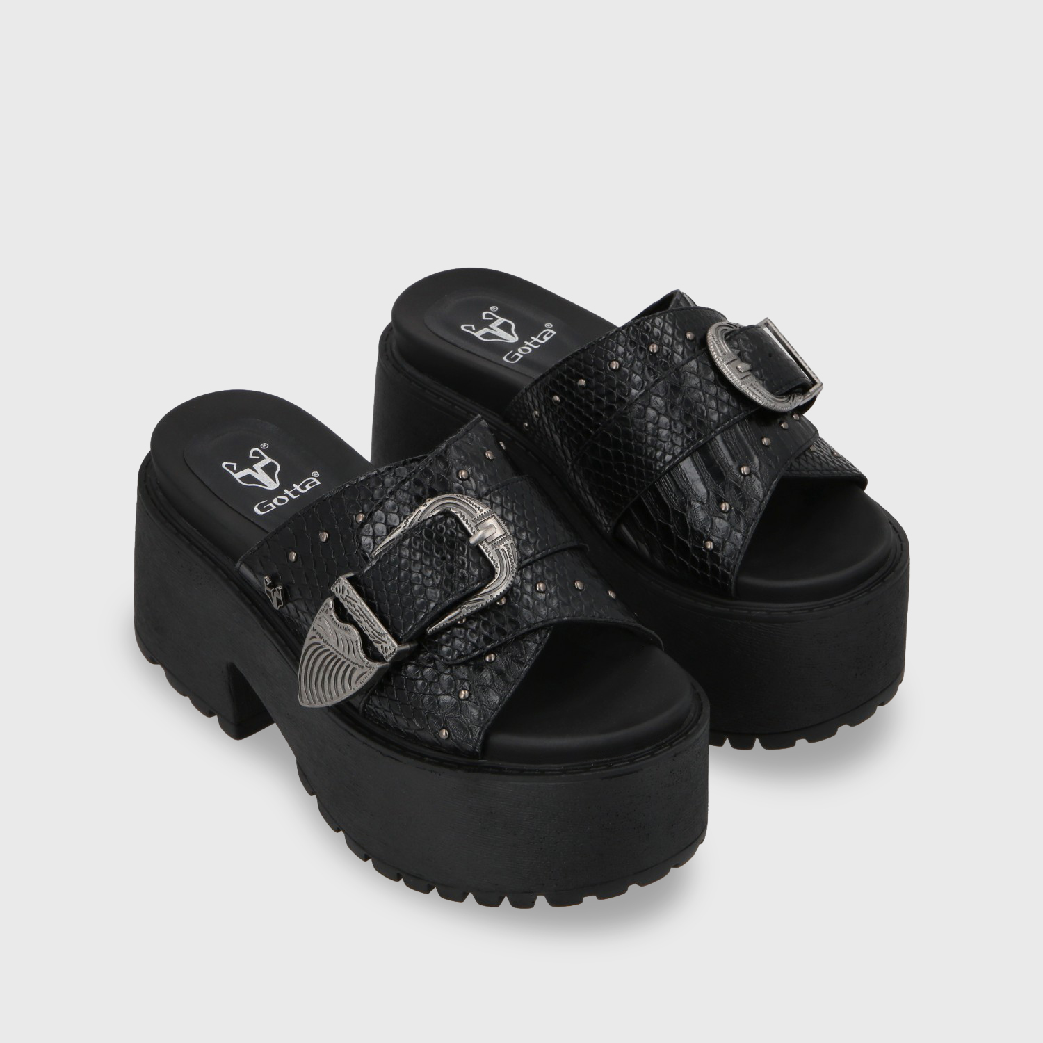 SANDALIA PLATAFORMA MUJER GOTTA NEGRO 1567D - 3