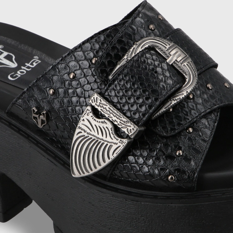 SANDALIA PLATAFORMA MUJER GOTTA NEGRO 1567D - 6