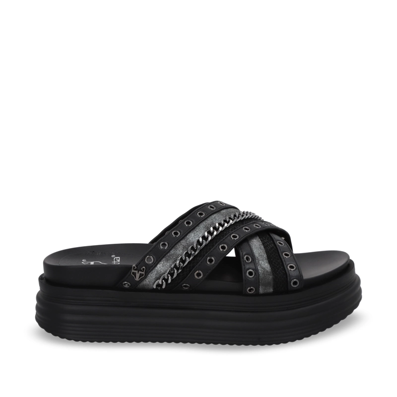 SANDALIA PLATAFORMA MUJER GOTTA NEGRO 1571B - 1