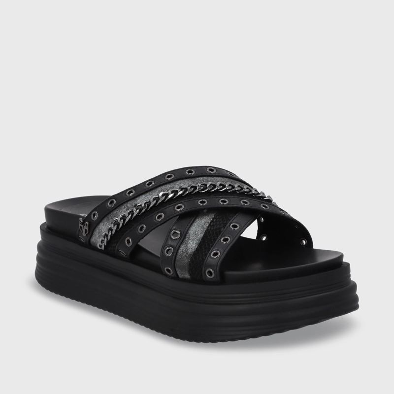 SANDALIA PLATAFORMA MUJER GOTTA NEGRO 1571B - 2