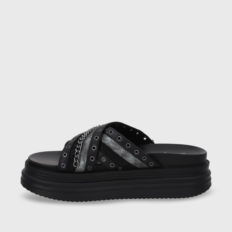SANDALIA PLATAFORMA MUJER GOTTA NEGRO 1571B - 4