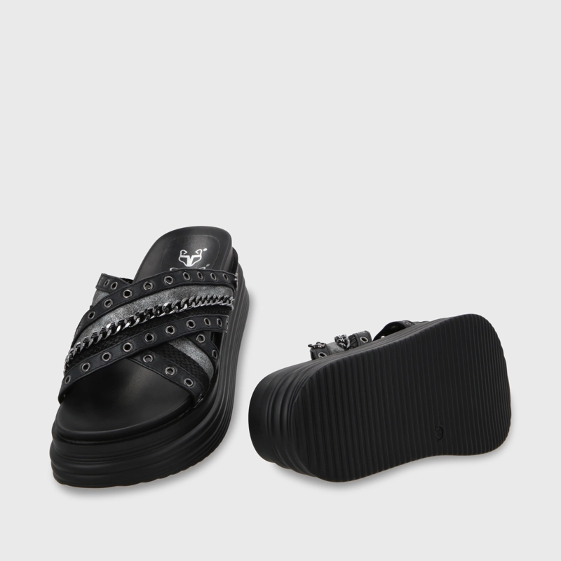 SANDALIA PLATAFORMA MUJER GOTTA NEGRO 1571B - 7