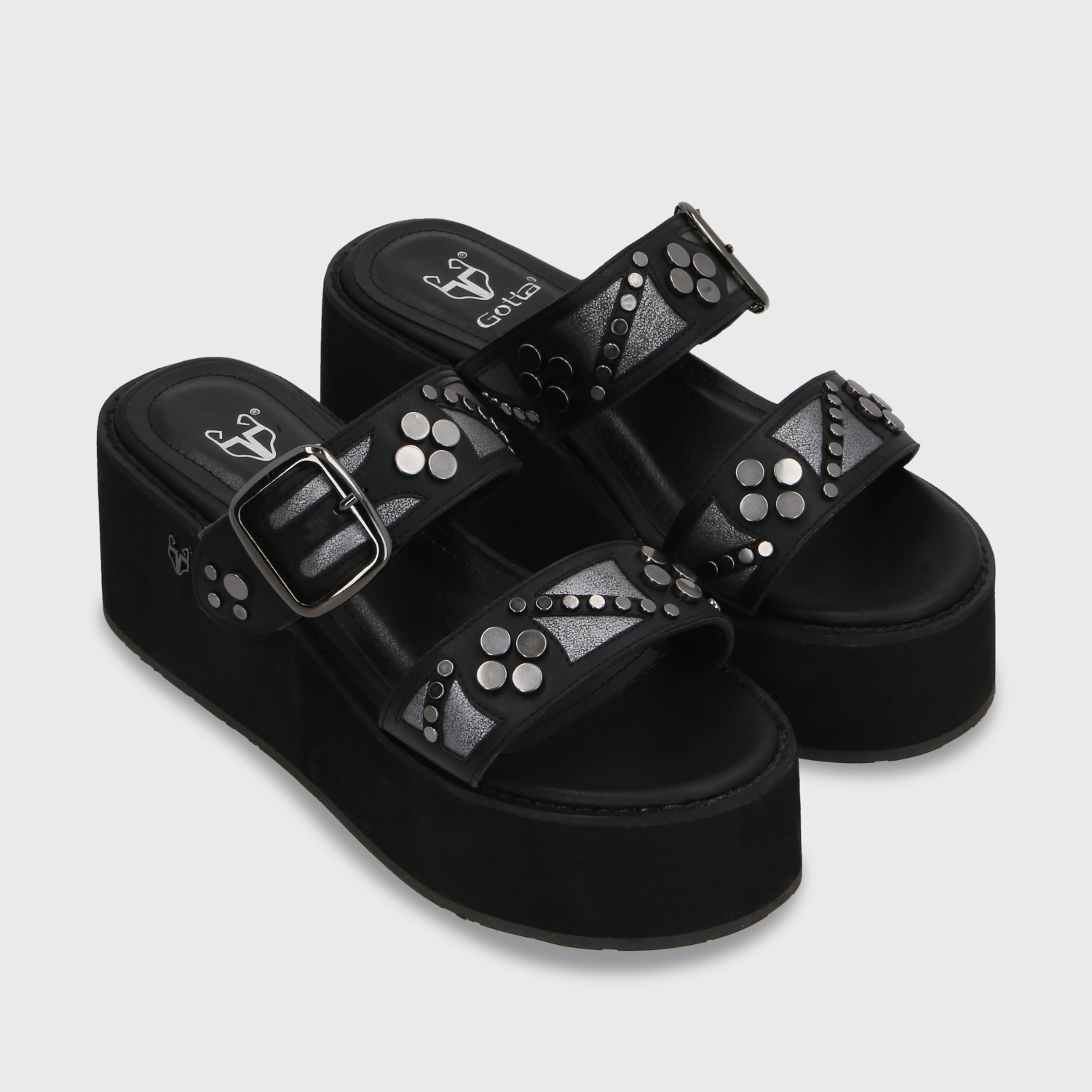 SANDALIA PLATAFORMA NEGRA MUJER GOTTA 15620 - 3