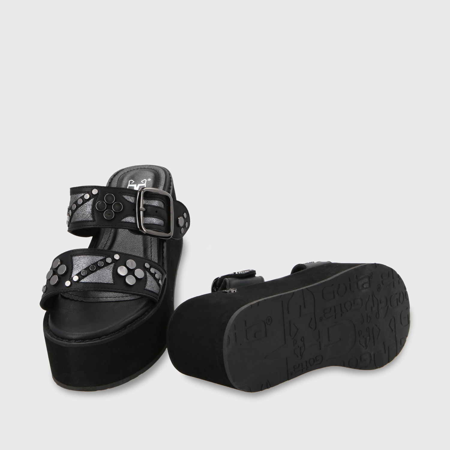 SANDALIA PLATAFORMA NEGRA MUJER GOTTA 15620 - 7