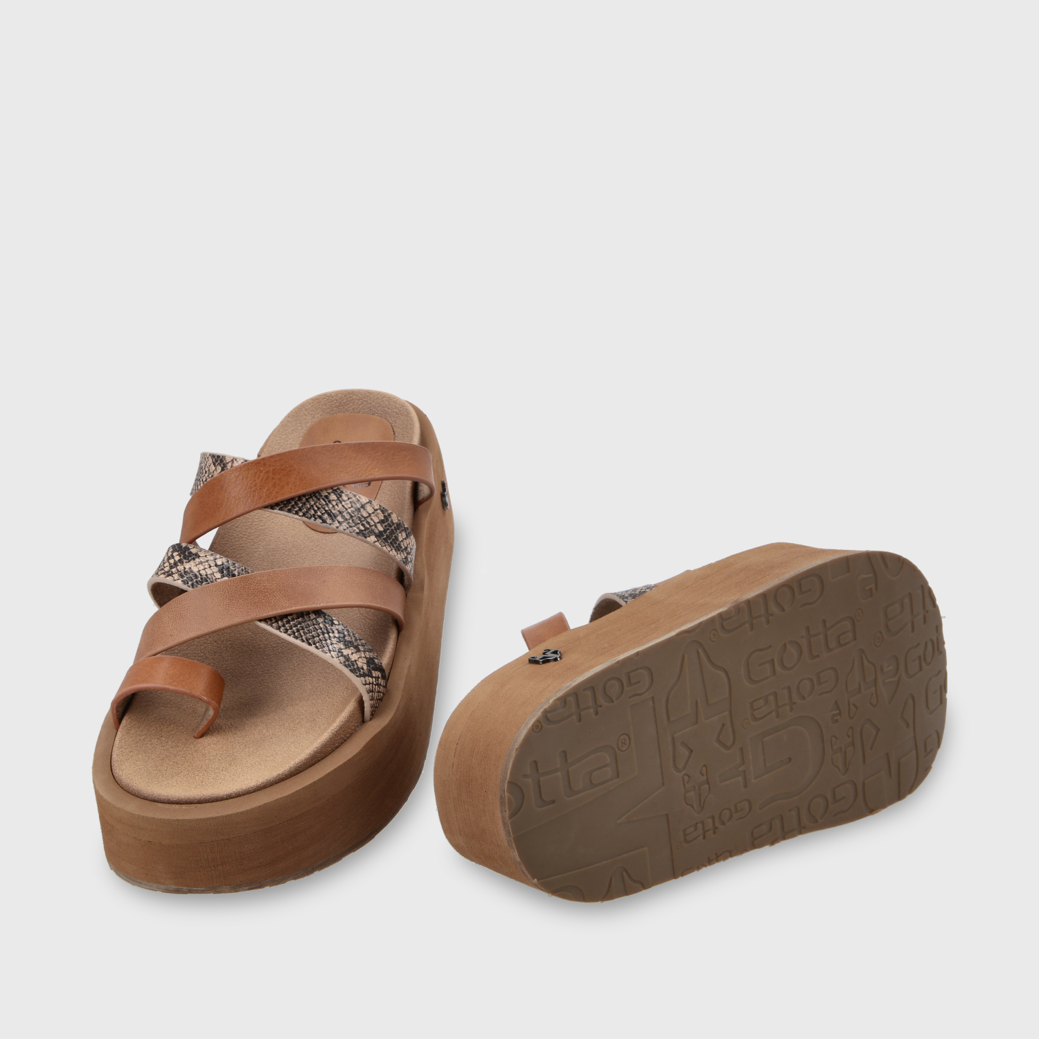 SANDALIA PLATAFORMA MUJER GOTTA BEIGE 55940 - 8