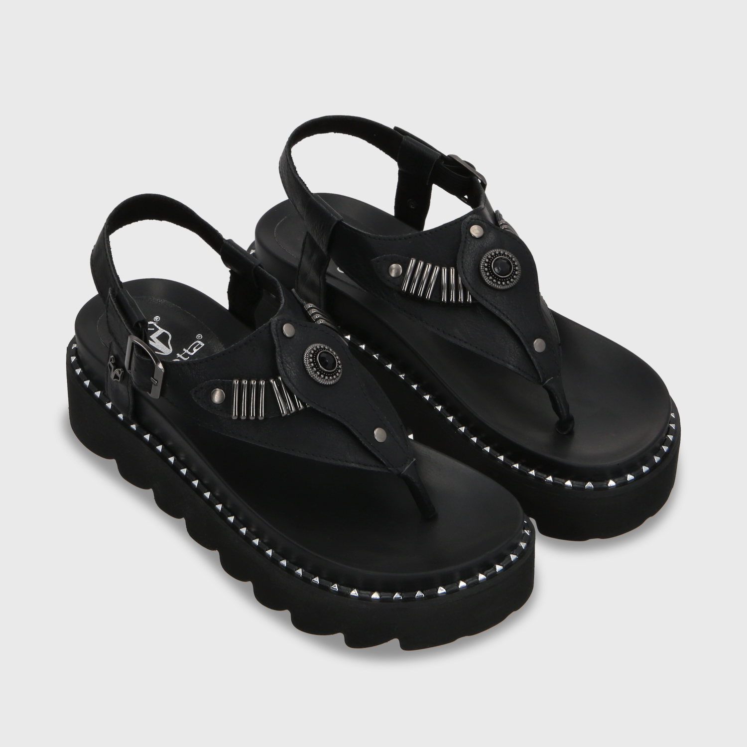 SANDALIA PLANA MUJER GOTTA NEGRA 1573F - 4