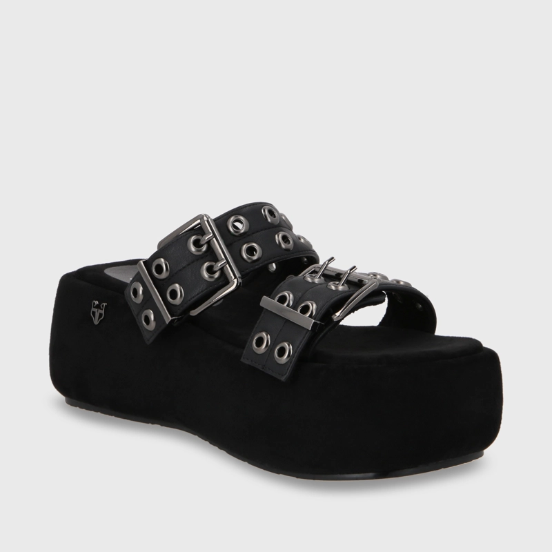 SANDALIA PLATAFORMA MUJER GOTTA NEGRO 55961 - 3