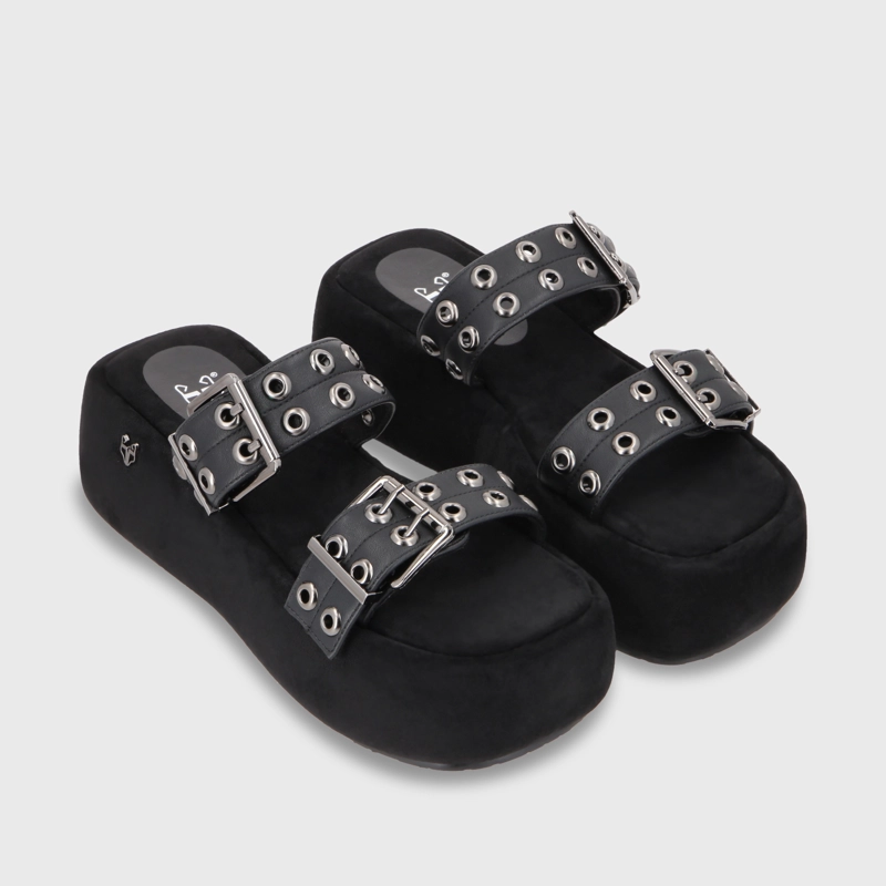 SANDALIA PLATAFORMA MUJER GOTTA NEGRO 55961 - 4