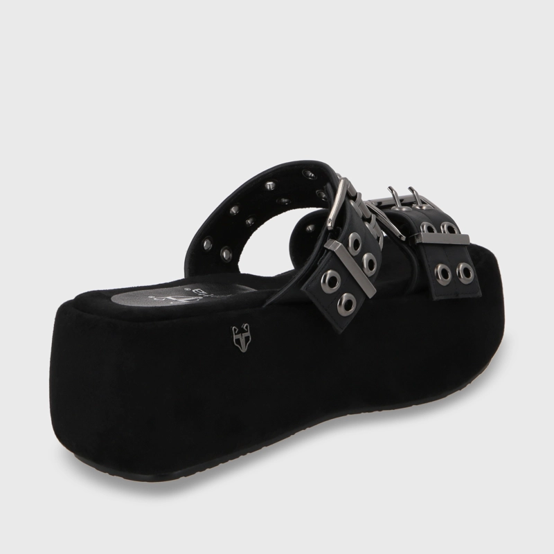 SANDALIA PLATAFORMA MUJER GOTTA NEGRO 55961 - 6