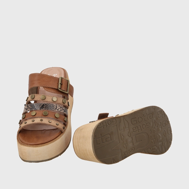 SANDALIA PLATAFORMA MUJER GOTTA BEIGE 45841 - 6