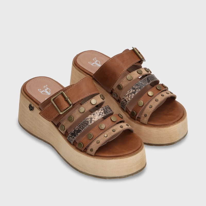 SANDALIA PLATAFORMA MUJER GOTTA BEIGE 45841 - 7