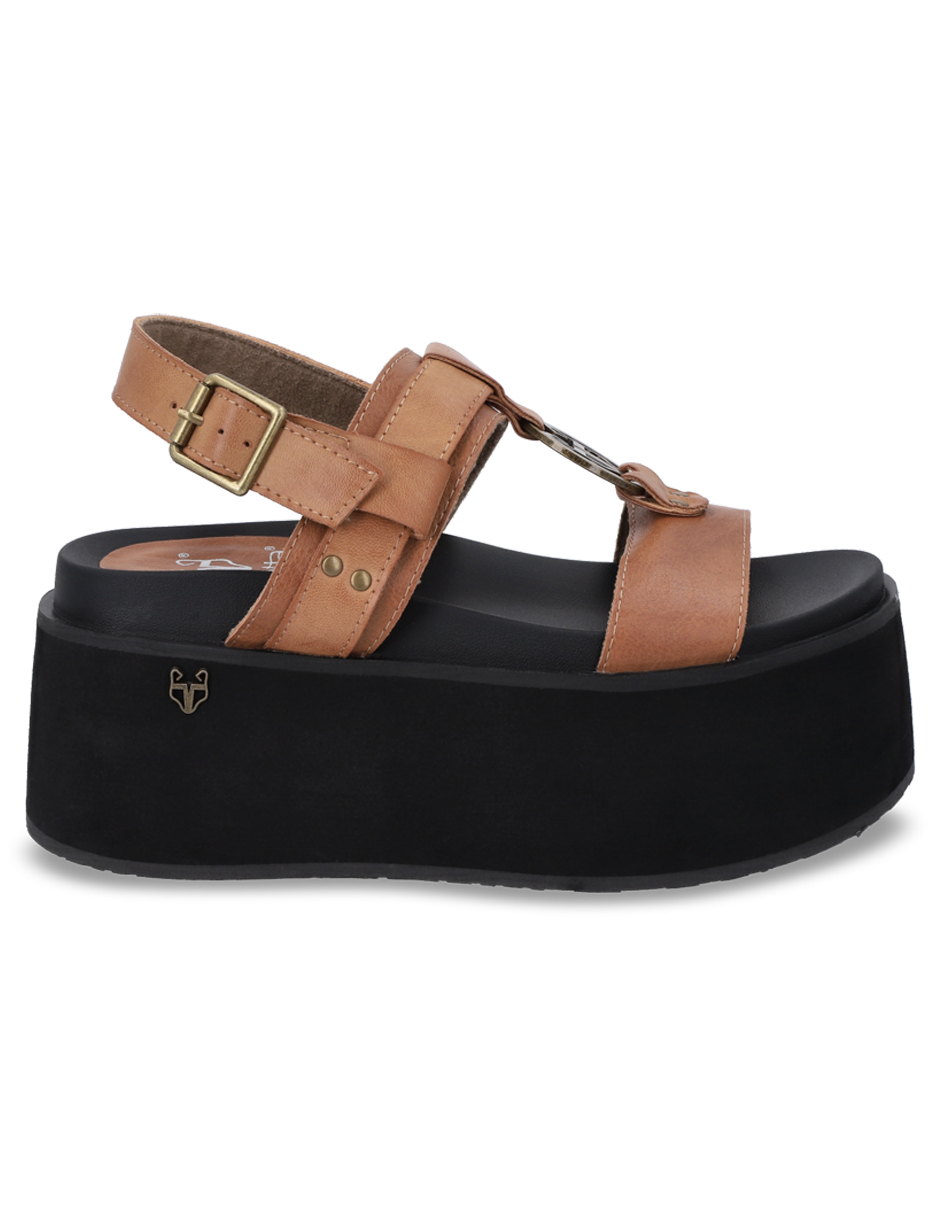 SANDALIA PLATAFORMA MUJER GOTTA BEIGE 35186 - 1