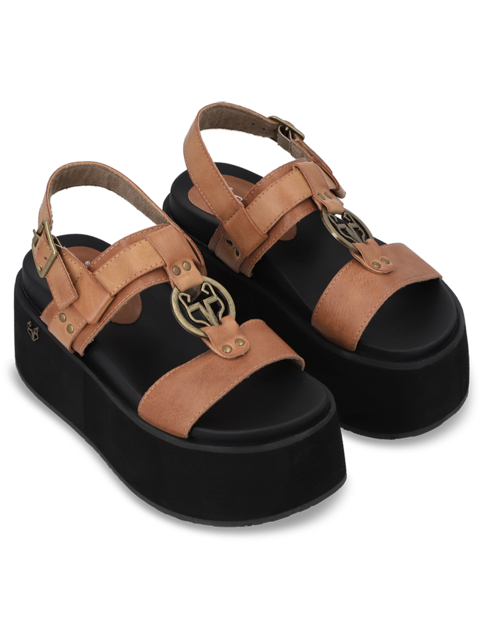 SANDALIA PLATAFORMA MUJER GOTTA BEIGE 35186 - 3