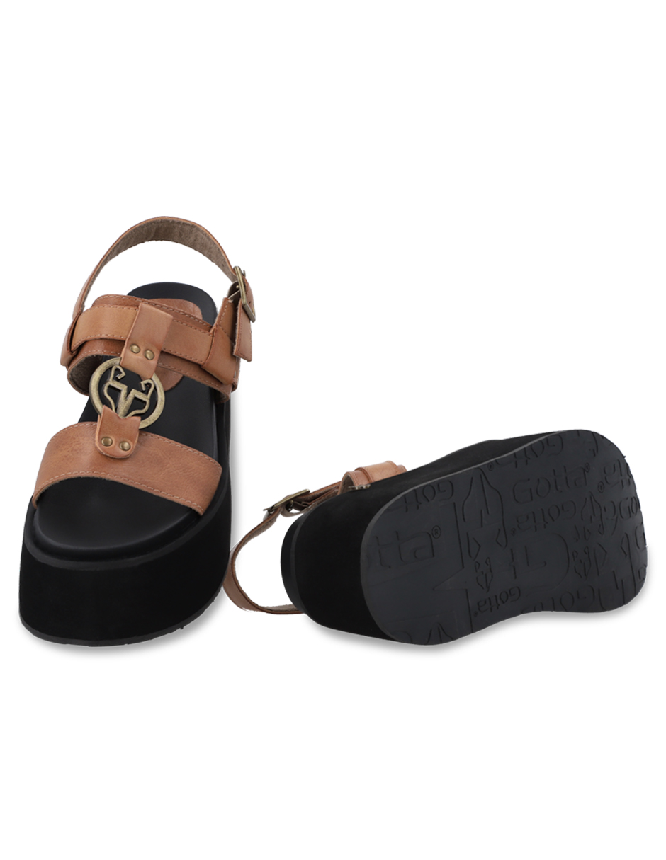 SANDALIA PLATAFORMA MUJER GOTTA BEIGE 35186 - 7