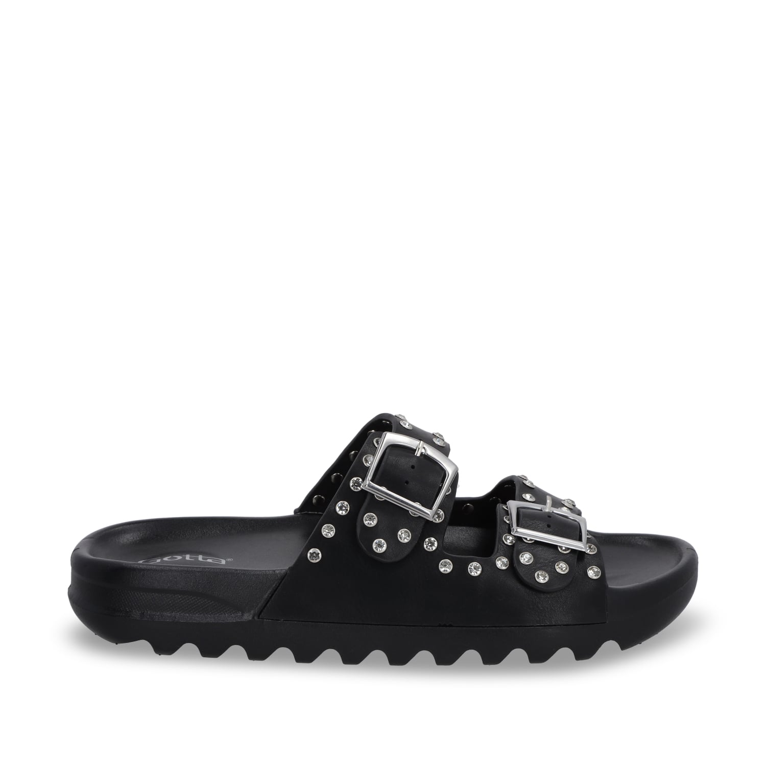 SANDALIA PLANA NEGRA MUJER 52060 - 1