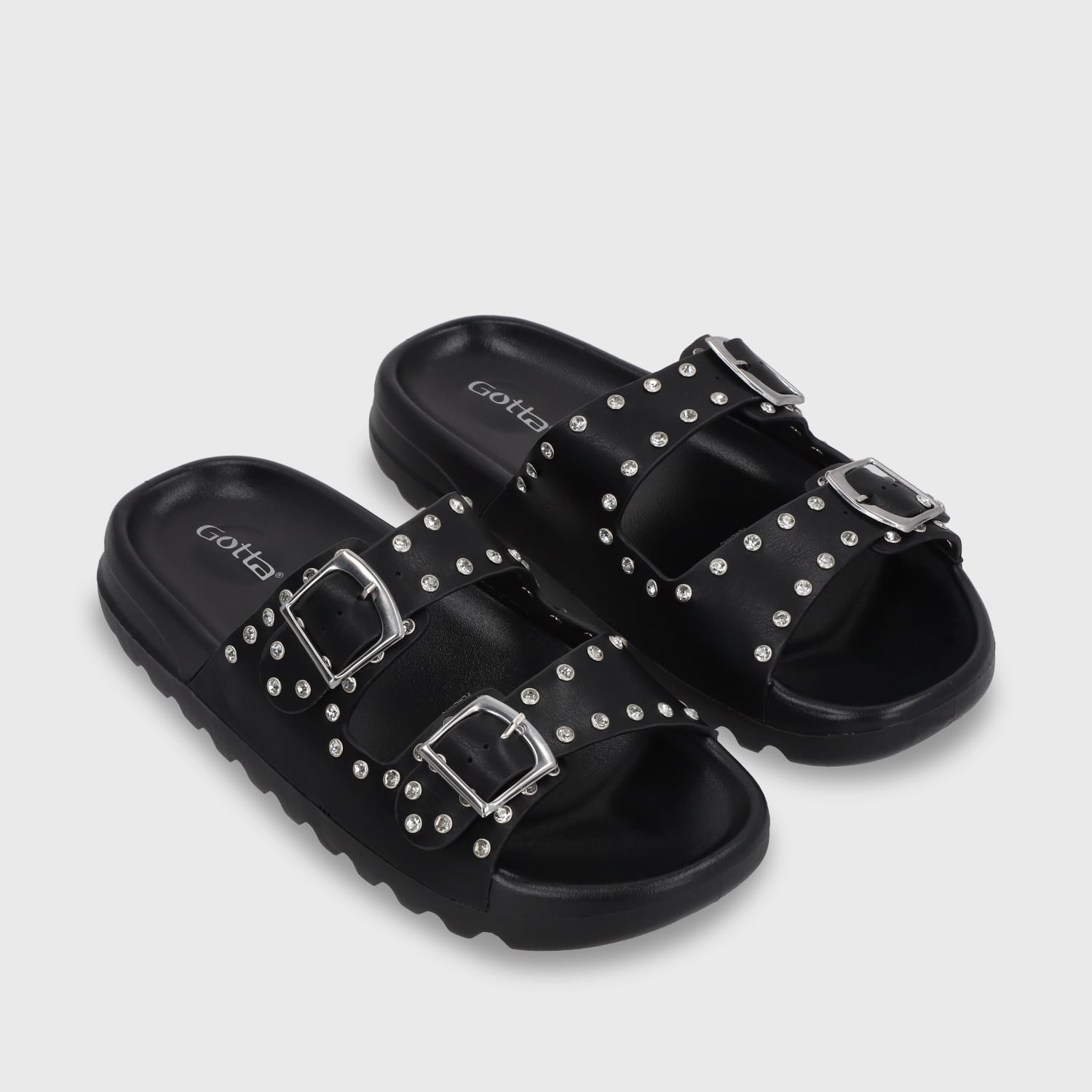 SANDALIA PLANA NEGRA MUJER 52060 - 4
