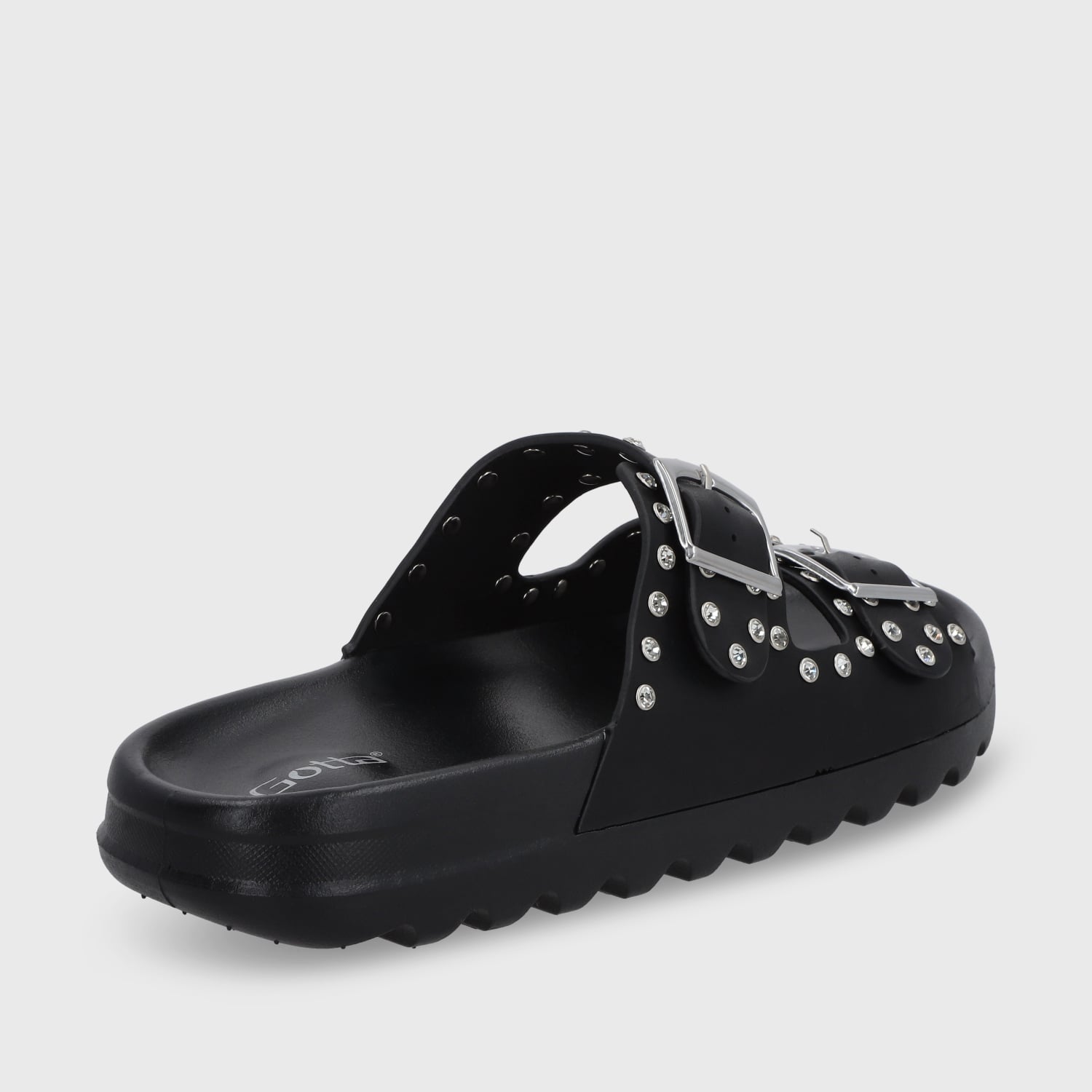 SANDALIA PLANA NEGRA MUJER 52060 - 6