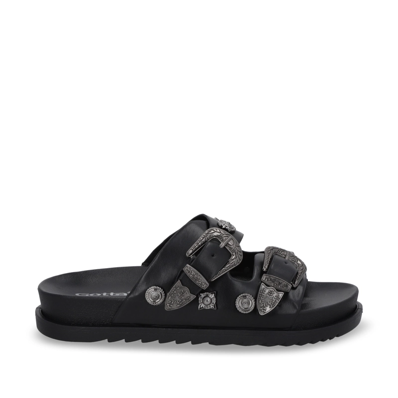 SANDALIA PLANA MUJER GOTTA NEGRA 52050 - 1