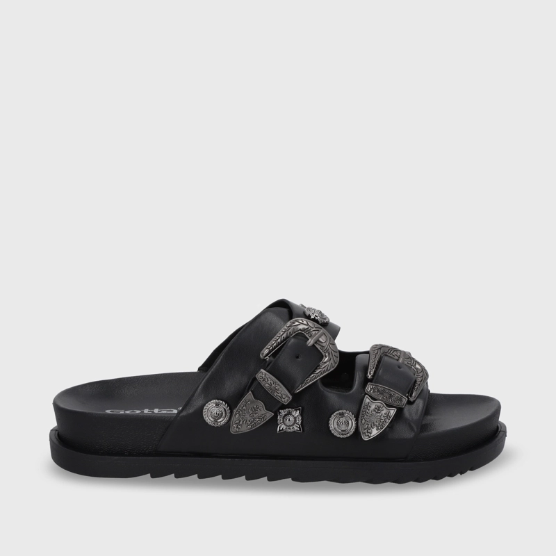 SANDALIA PLANA MUJER GOTTA NEGRA 52050 - 2
